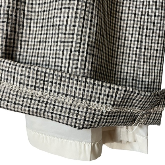 J Crew Favorite Fit Size 14 Wool Plaid Wide Leg Cuffed Trouser Pants Academia - Picture 10 of 12